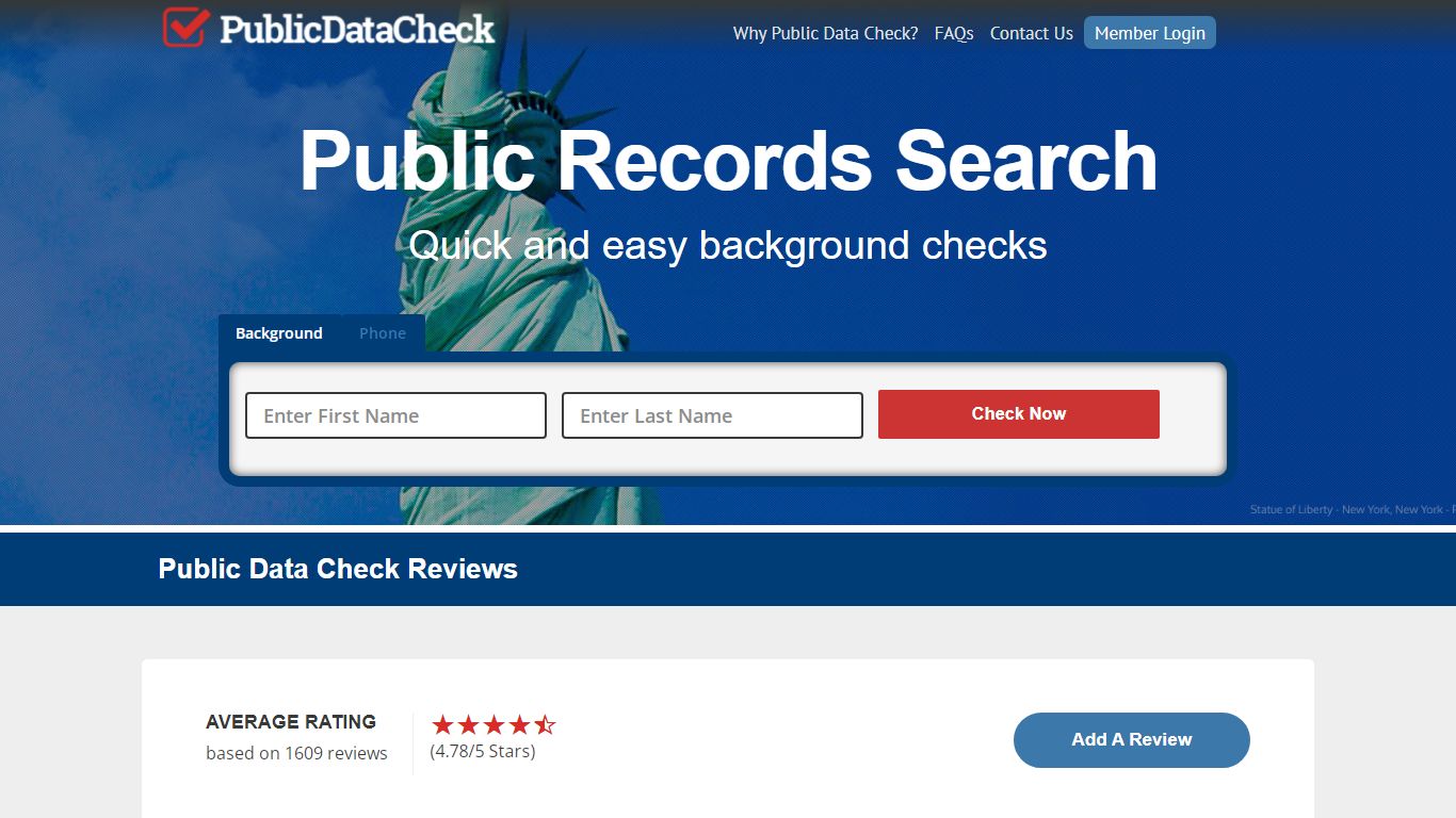 Public Data Check Background Report Service Customer Reviews